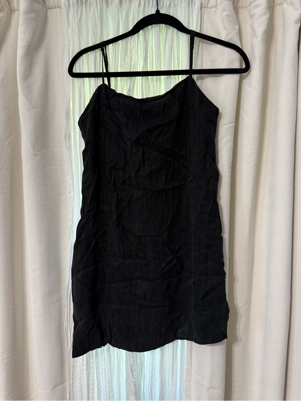 Zara Black Spaghetti-Strap Mini Dress